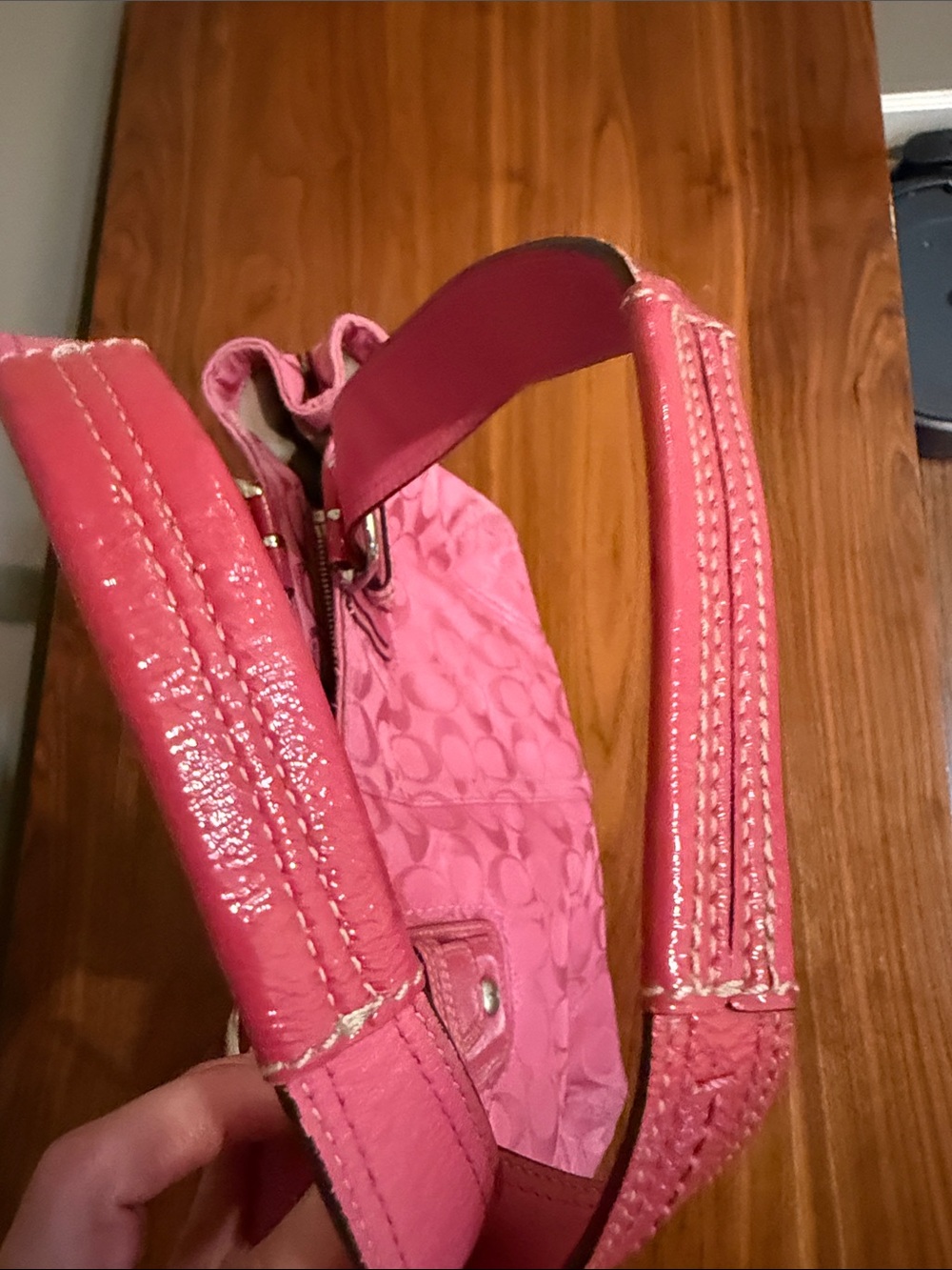 Coach Pink Monogram Soho Tote Bag - Picture 13 of 13